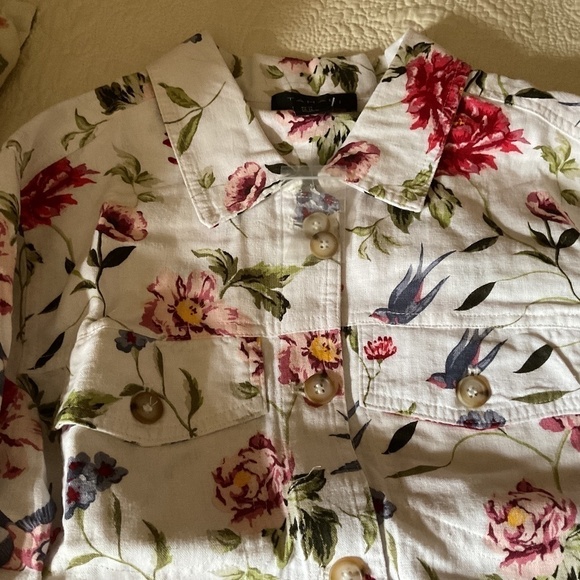 NWT TAHARI Plus Linen Blend Jacket Linen/viscose US 1X - Picture 3 of 7